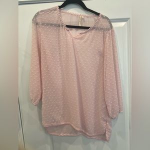 Grand and Greene Pink Sheer top medium